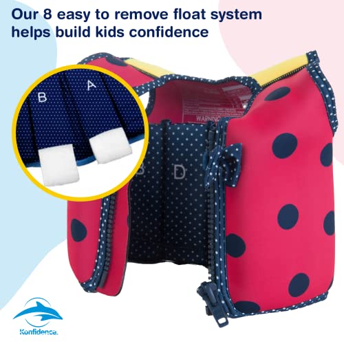 Premium Kids Swim Vest - Konfidence Jacket (Pink, Large)