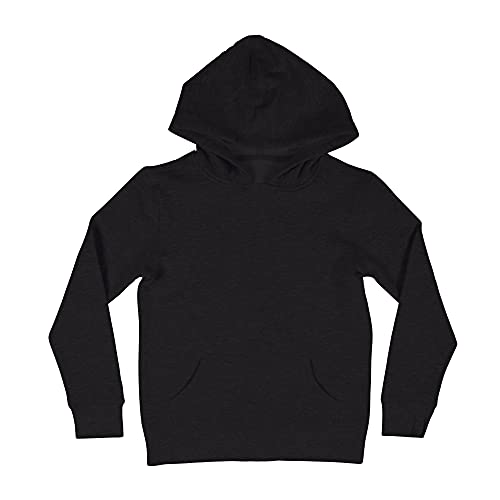 Vasego Boys Girls Plain Coloured Hoodie Jacket Kids Children Pockets Warm Hoody Hooded Sweatshirt Outerwear Tops UK Age 7-8 Black