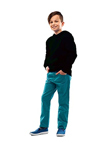 Vasego Kids' Hoodie Jacket, Plain Black, Age 7-8