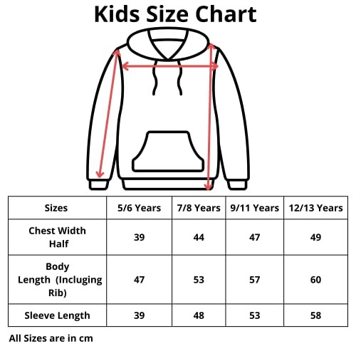 Vasego Kids' Hoodie Jacket, Plain Black, Age 7-8