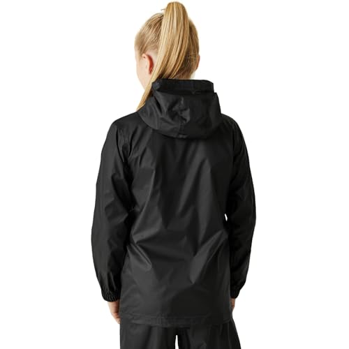 Regatta Packable Waterproof Jacket - Black (9-10 Yrs)