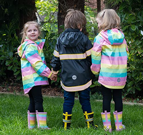 Fringoo Kids Raincoat - Rainbow Stripes - Age 3/4