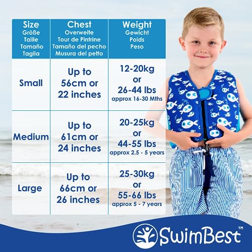 SwimBest Swim Vest - Blue Fish, Large