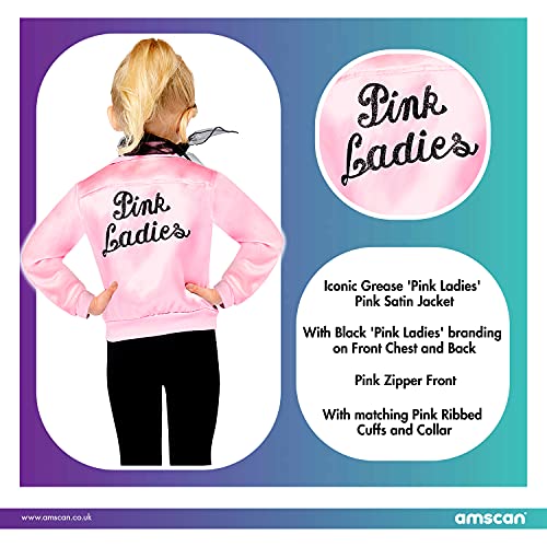 Child Girls Pink Ladies Jacket - Grease Movie