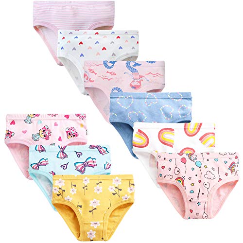 JackLoveBriefs Girls' Knickers 9-Pack Comfortable Cotton Underwear