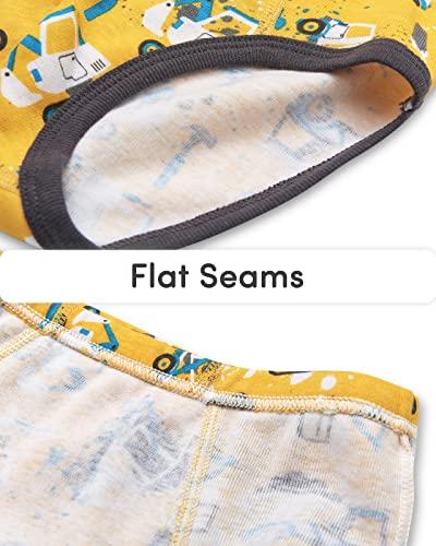 Adorel Boys 12-Pack Cotton Briefs, Dinosaur & Excavator, 7-8Y