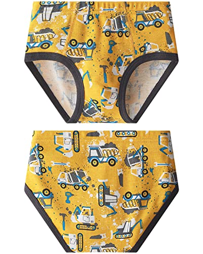 Adorel Boys 12-Pack Cotton Briefs, Dinosaur & Excavator, 7-8Y