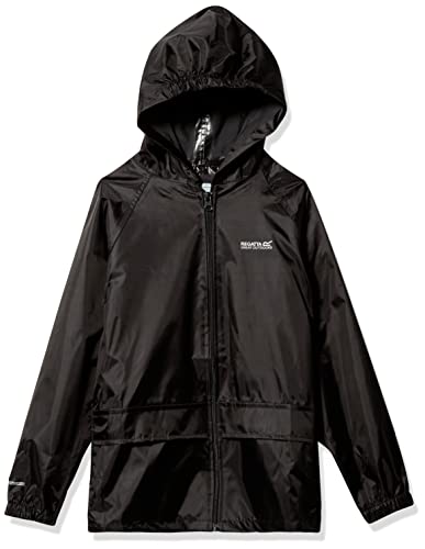Regatta Kids Waterproof Shell Jacket - Black - 9-10 Yrs