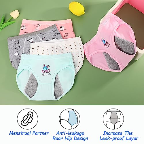 Bysion Teen Girls Soft Cotton Period Panties - Pack of 5