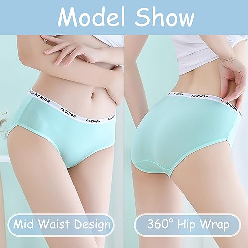 8-Pack Sunvivid Teen Girls Seamless Knickers for Ages 8-18