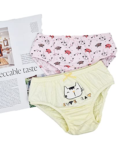Kitty Cat Girls Briefs 3-4 Years - 5 Pack