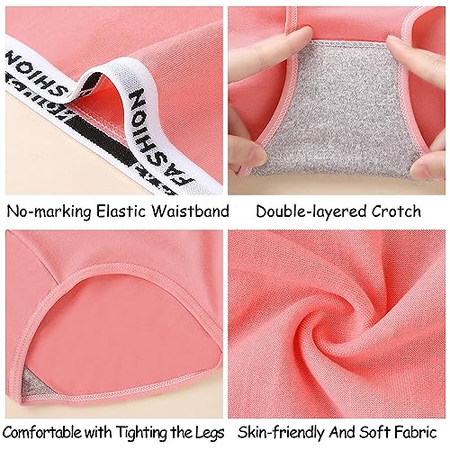 8-Pack Sunvivid Teen Girls Seamless Knickers for Ages 8-18