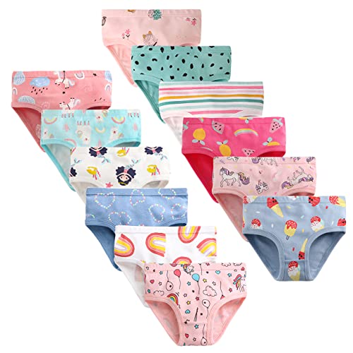 LeQeZe Girls' Cotton Briefs - 12 Pack (2-3 Years)