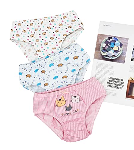 Kitty Cat Girls Briefs 3-4 Years - 5 Pack