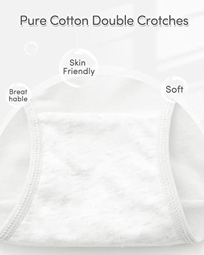 Adorel Teen Girls Cotton Knickers 8-Pack, White