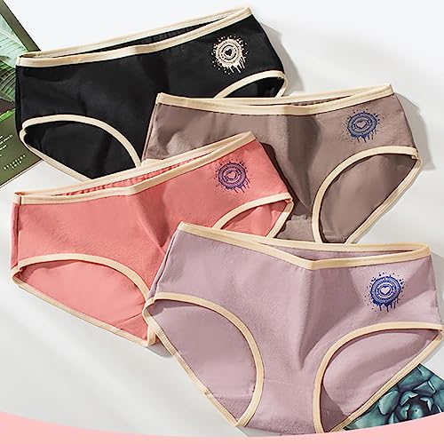 Teen Girls' 12-Pack Comfy Cotton Briefs (Multicolor, 11-14Years)