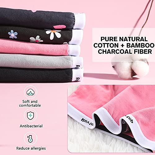 Girls Period Briefs: 5Pcs Soft Cotton, Leak-Proof, XL