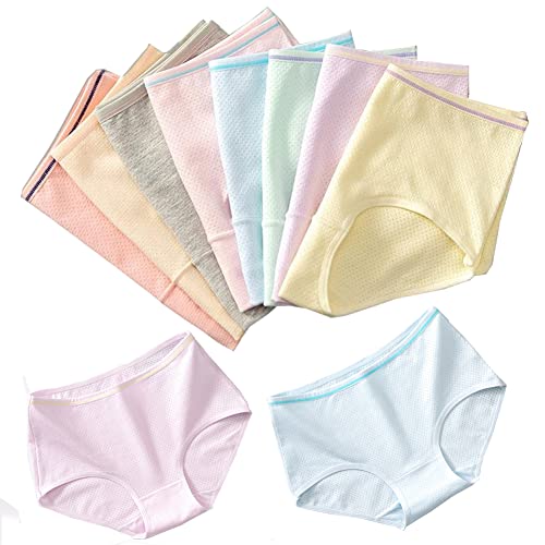 Teen Girls Soft Cotton Underwear - Pack of 8