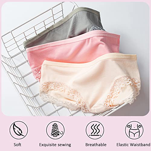 Sunvivid Teen Girls 12 Pack Cotton Lace Briefs