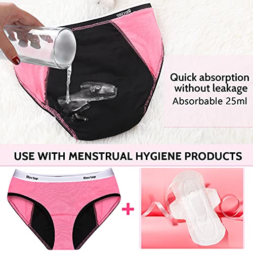 Girls Period Briefs: 5Pcs Soft Cotton, Leak-Proof, XL