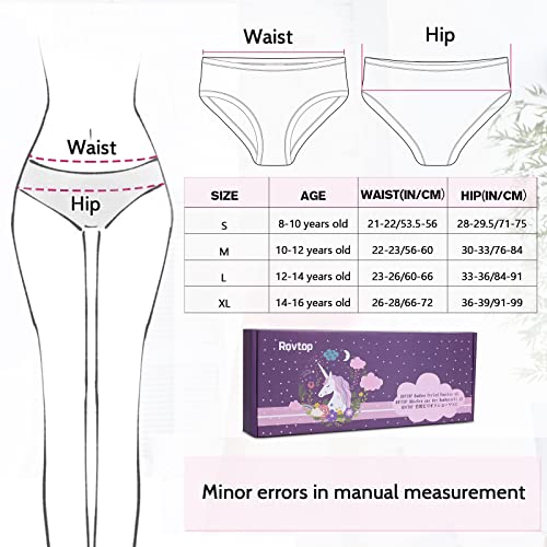 Girls Period Briefs: 5Pcs Soft Cotton, Leak-Proof, XL