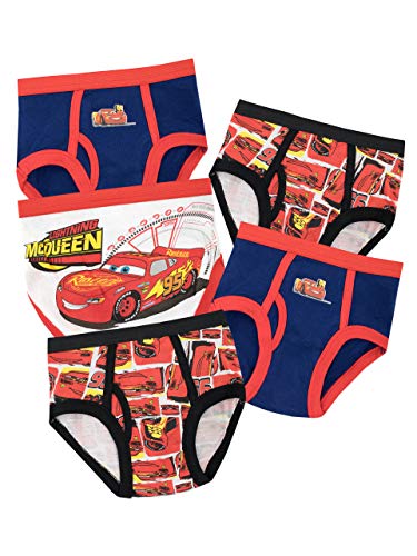 Disney Boys Cars Briefs 5 Pack Ages 2-3 Multicolored