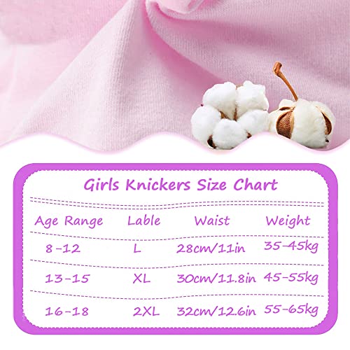 Sunvivid Teen Girls 12 Pack Cotton Lace Briefs