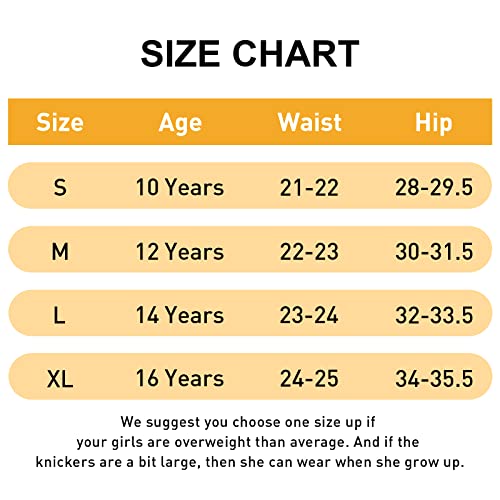 Black Girls Teen Underwear 6 Pack (Size M)