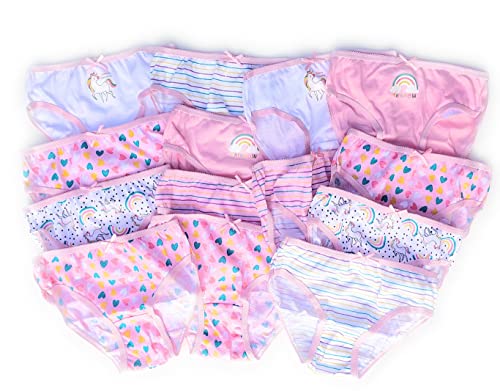 TF Kids Girls Briefs with Hearts, Stripes & Unicorns