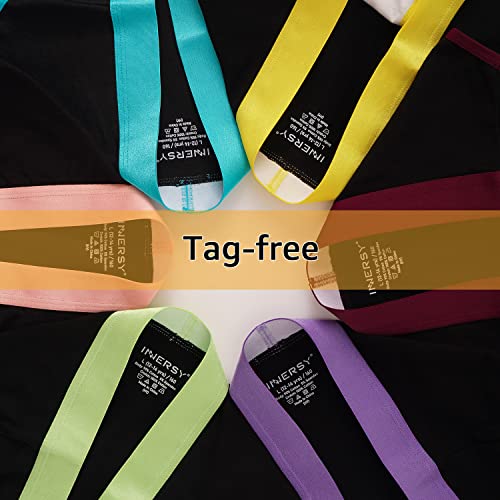 INNERSY Soft Cotton Girls Sports Underwear - Neon Black (10-12 Years, 6 Pack)