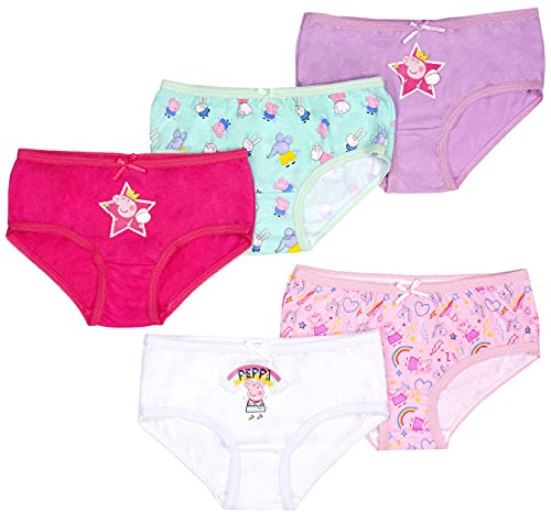 Peppa Pig Girls Cotton Briefs - 5-Pack (4-5)