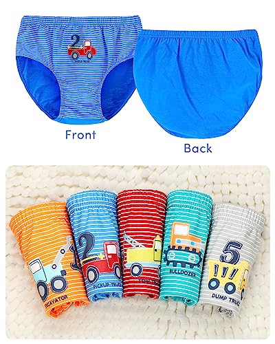 Adorel Boys Cotton Underwear 10-Pack, Auto Striped, 4-5 Years