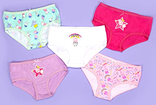 Peppa Pig Girls Cotton Briefs - 5-Pack (4-5)