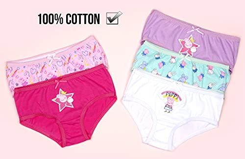 Peppa Pig Girls Cotton Briefs - 5-Pack (4-5)