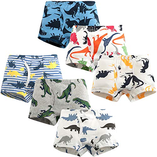 Adorel Dinosaur-Print Boys Cotton Boxers 5-6 Years