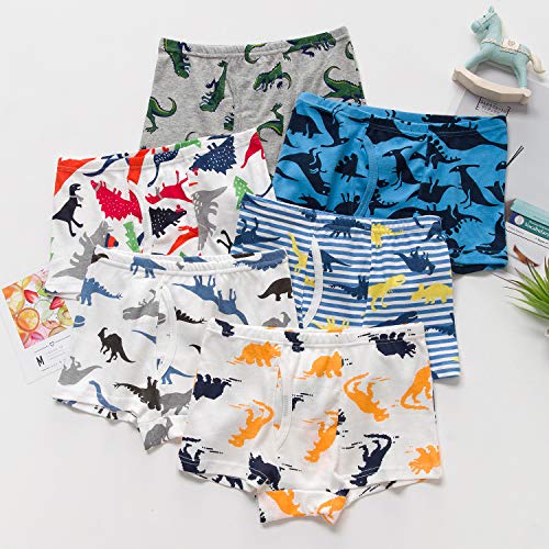 Adorel Dinosaur-Print Boys Cotton Boxers 5-6 Years