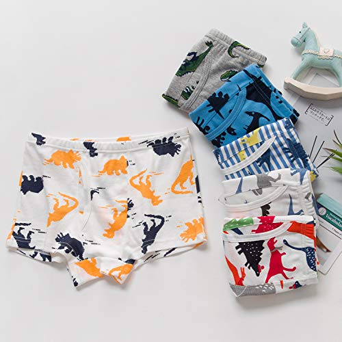 Adorel Dinosaur-Print Boys Cotton Boxers 5-6 Years