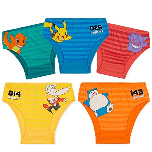 Pokemon Boys Underwear - Soft Breathable 5-Pack (6-7 Years)