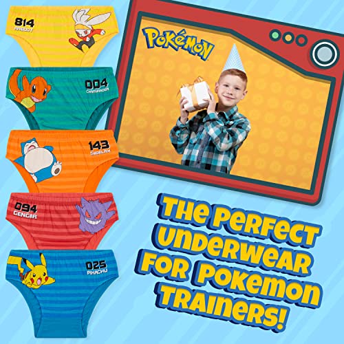 Pokemon Boys Underwear - Soft Breathable 5-Pack (6-7 Years)