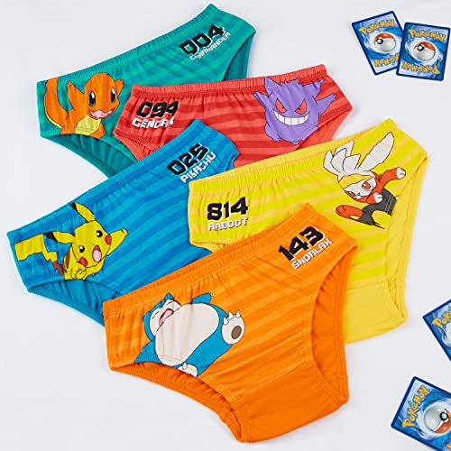 Pokemon Boys Underwear - Soft Breathable 5-Pack (6-7 Years)