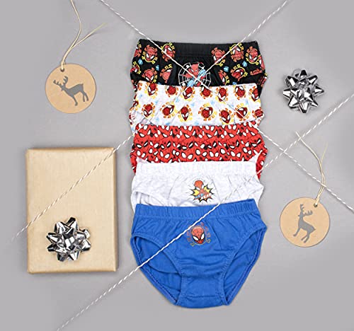 Spiderman Boys Underwear 5-Pack - Blue/Grey - Ages 6-7