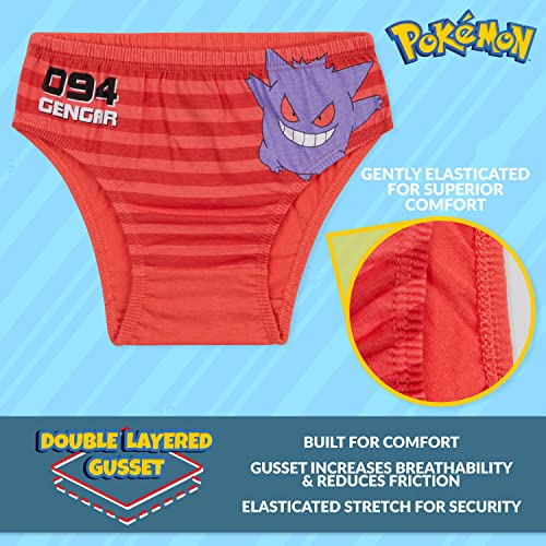 Pokemon Boys Underwear - Soft Breathable 5-Pack (6-7 Years)