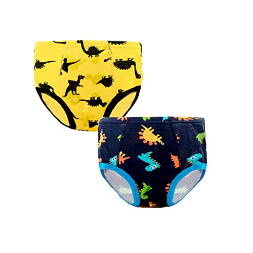 JackLoveBriefs Boys' Dinosaur Truck Underwear - Pack of 9