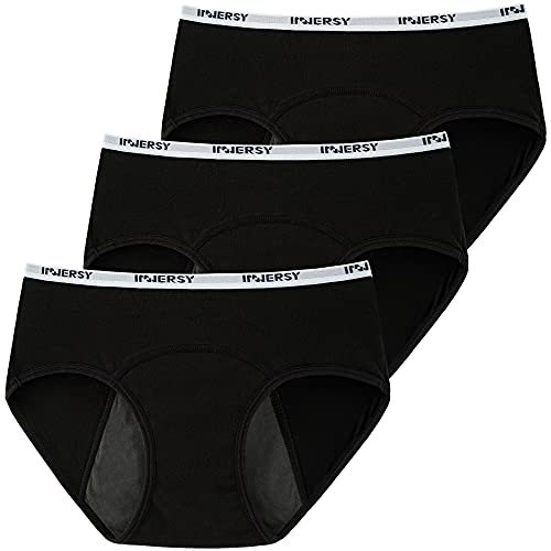 INNERSY Girls Reusable Menstrual Underwear, 3-Pack (12-14 Years)