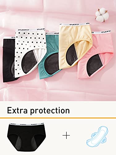 INNERSY Girls Cotton Period Underwear Pack (12-14 Years, 3 Black)