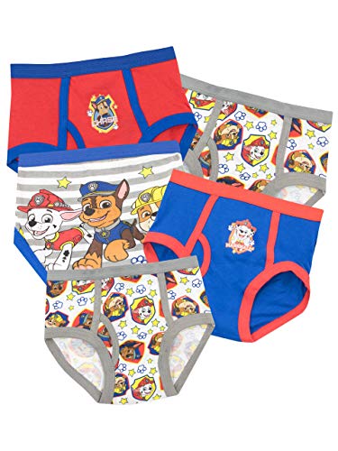 Paw Patrol Boys Chase Marshall Rubble Briefs Pack of 5 Multicoloured Age 3 to 4 Years
