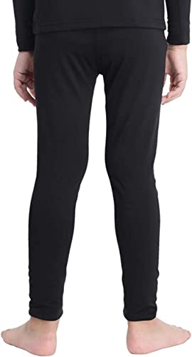 orbiz Pack of 2 Kids Thermal Underwear Black Unisex Boys Girls Long Johns (Bottoms) Children Trousers Winter Warm Pants