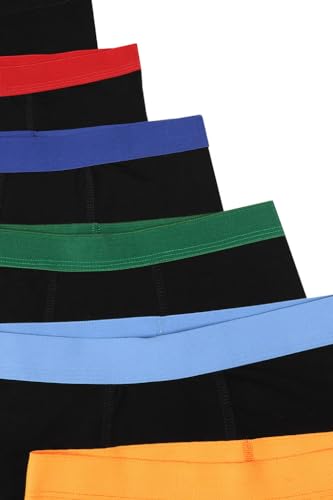 Boys 6-Pack Cotton Boxer Shorts (9-10 Years) Black