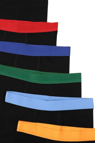 Boys 6-Pack Cotton Boxer Shorts (9-10 Years) Black
