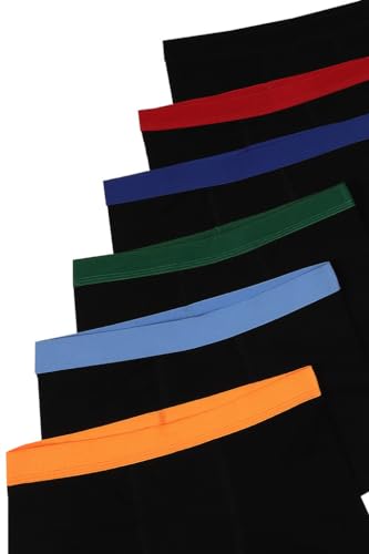 Boys 6-Pack Cotton Boxer Shorts (9-10 Years) Black
